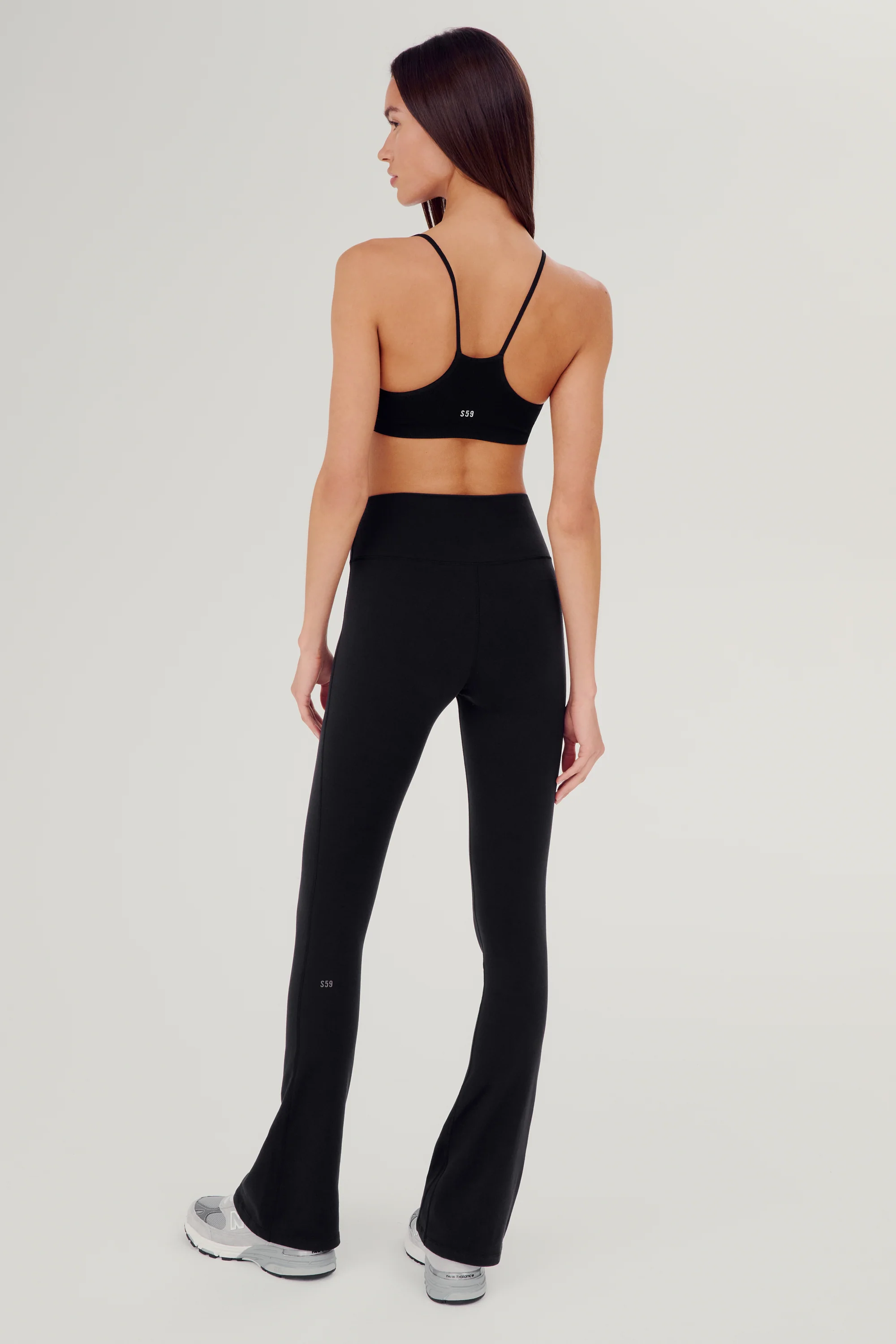 Raquel High Waist Flared Legging - Black - Image 5