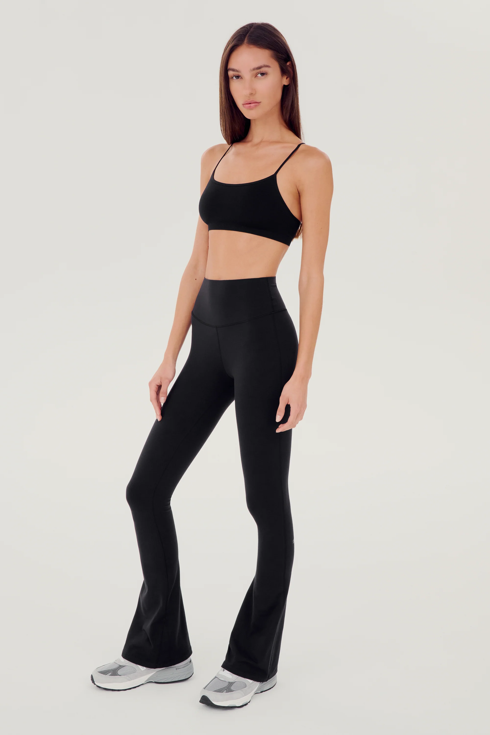 Raquel High Waist Flared Legging - Black - Image 6