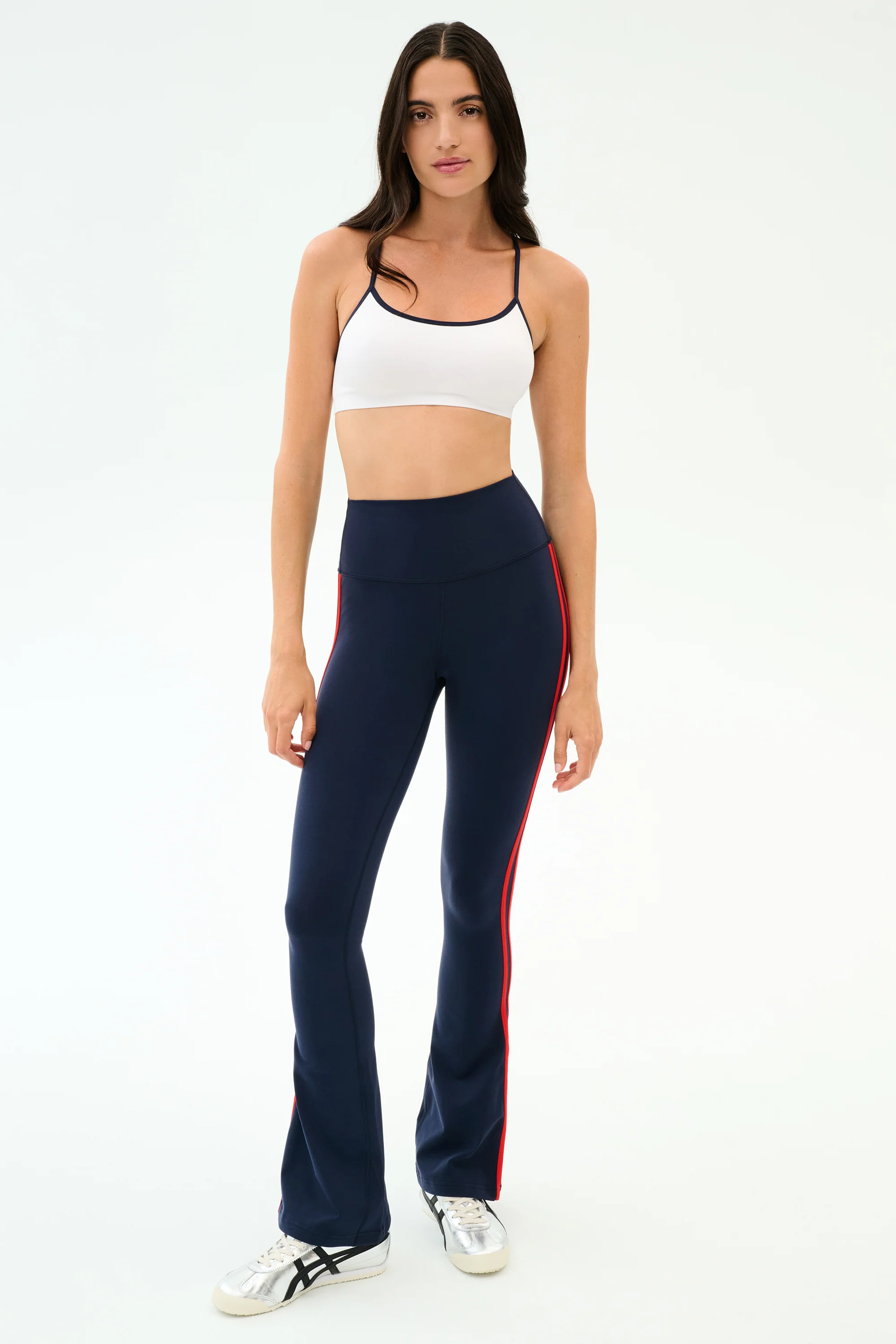 Raquel High Waist Flared Legging - Indigo/Lotus Red - Image 6