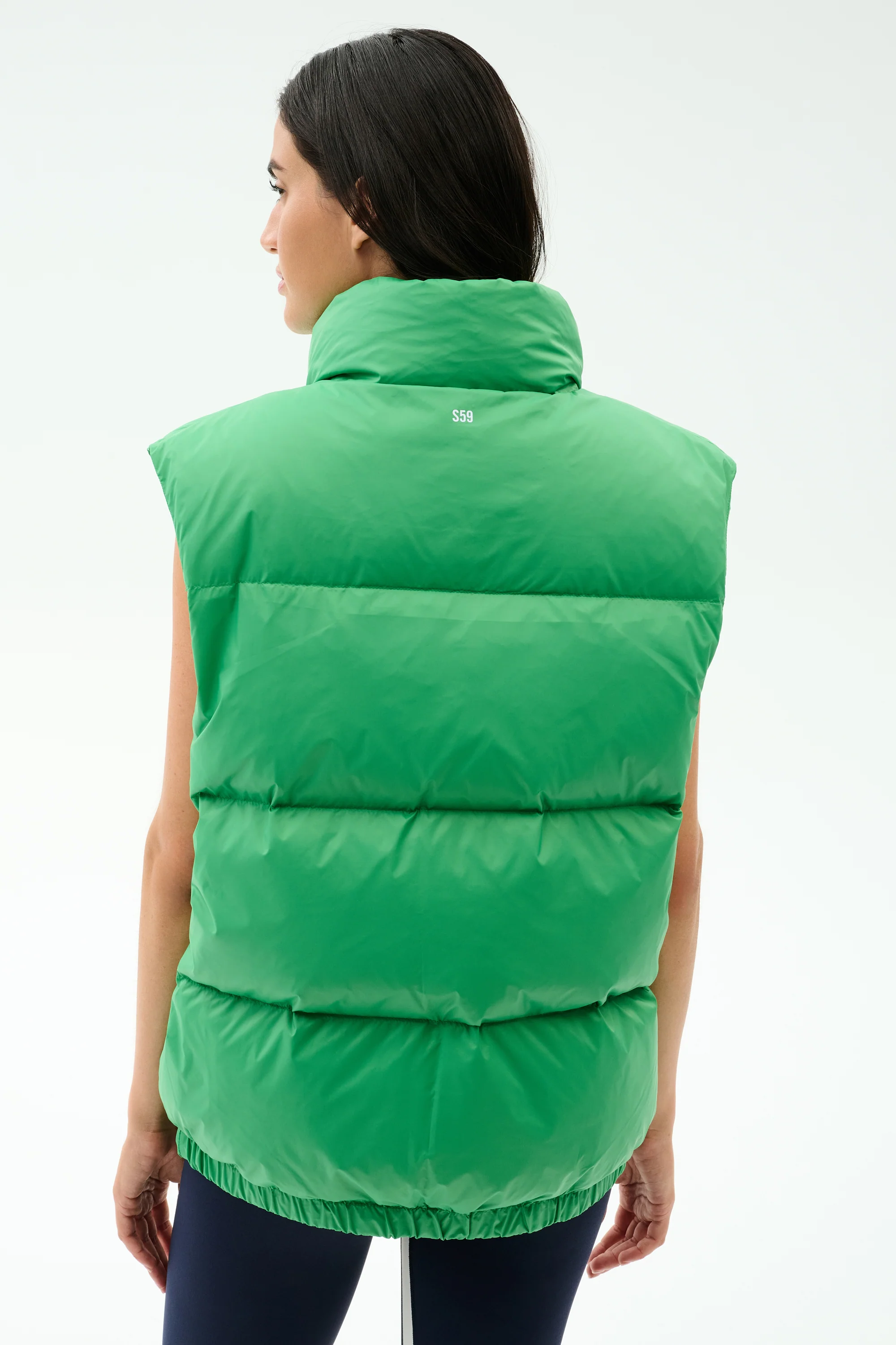 Summit Nylon Puffer Vest - Grass - Image 3