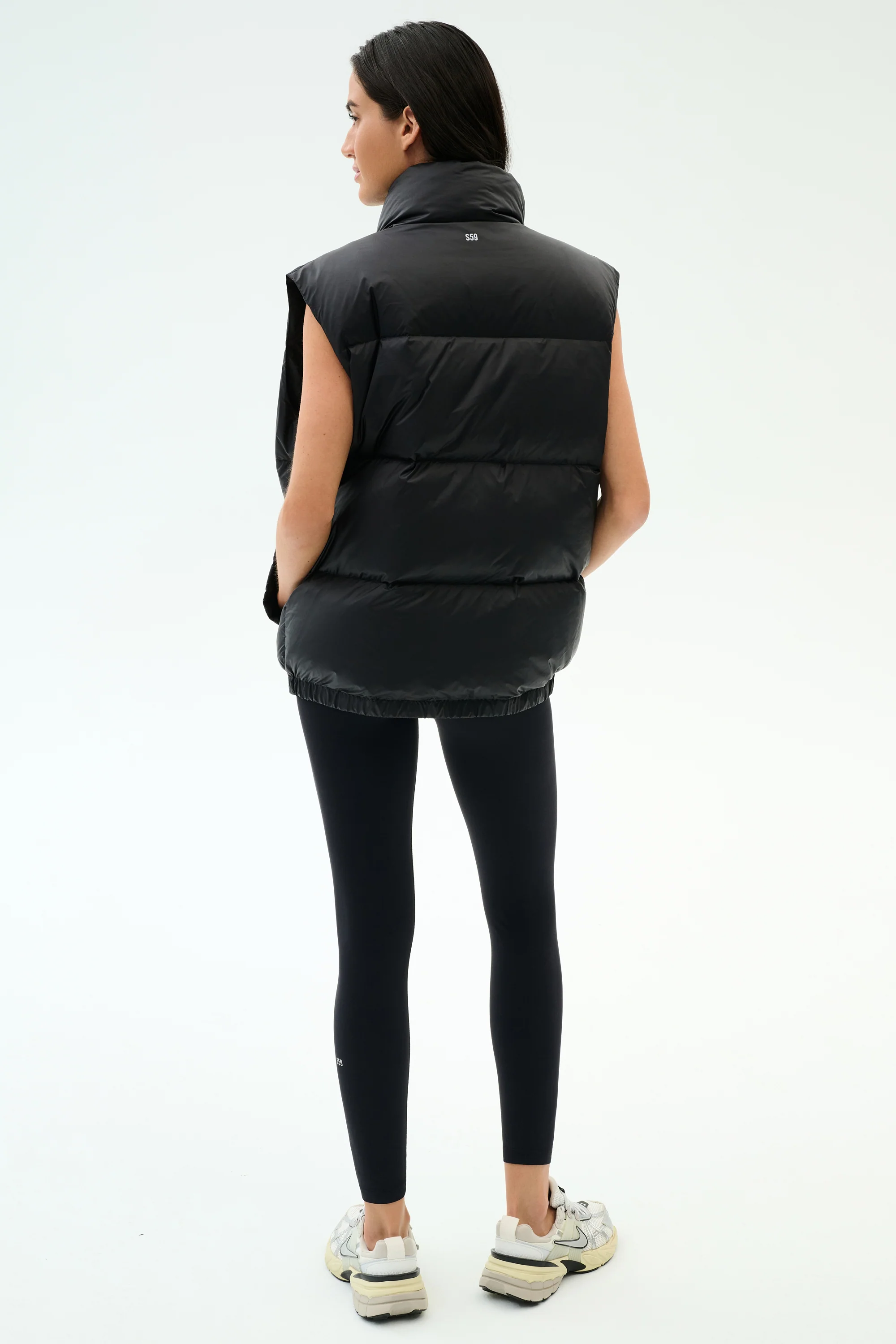 Summit Nylon Puffer Vest - Black - Image 6