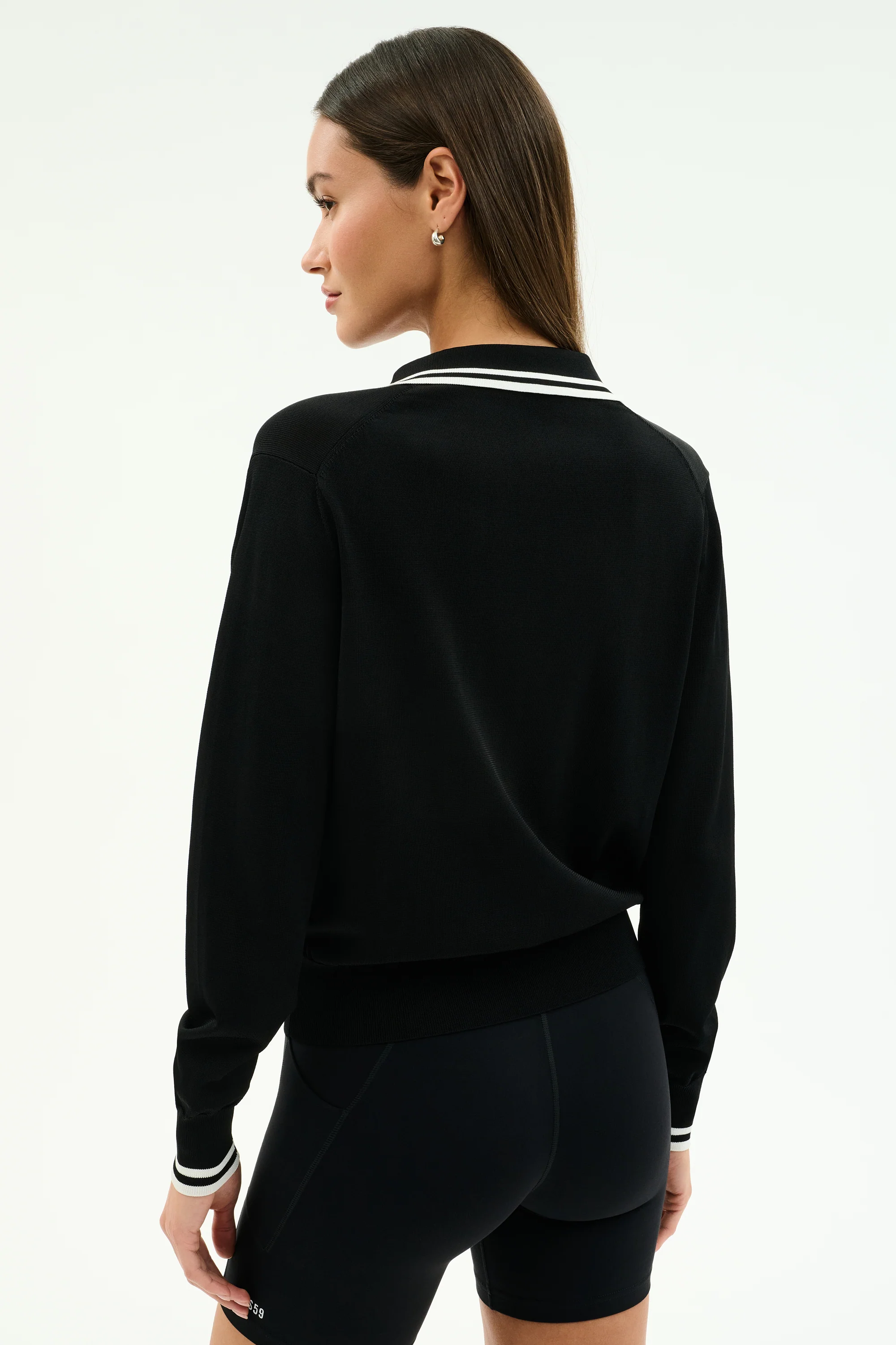 Taylor Knit Polo - Black/White - Image 3