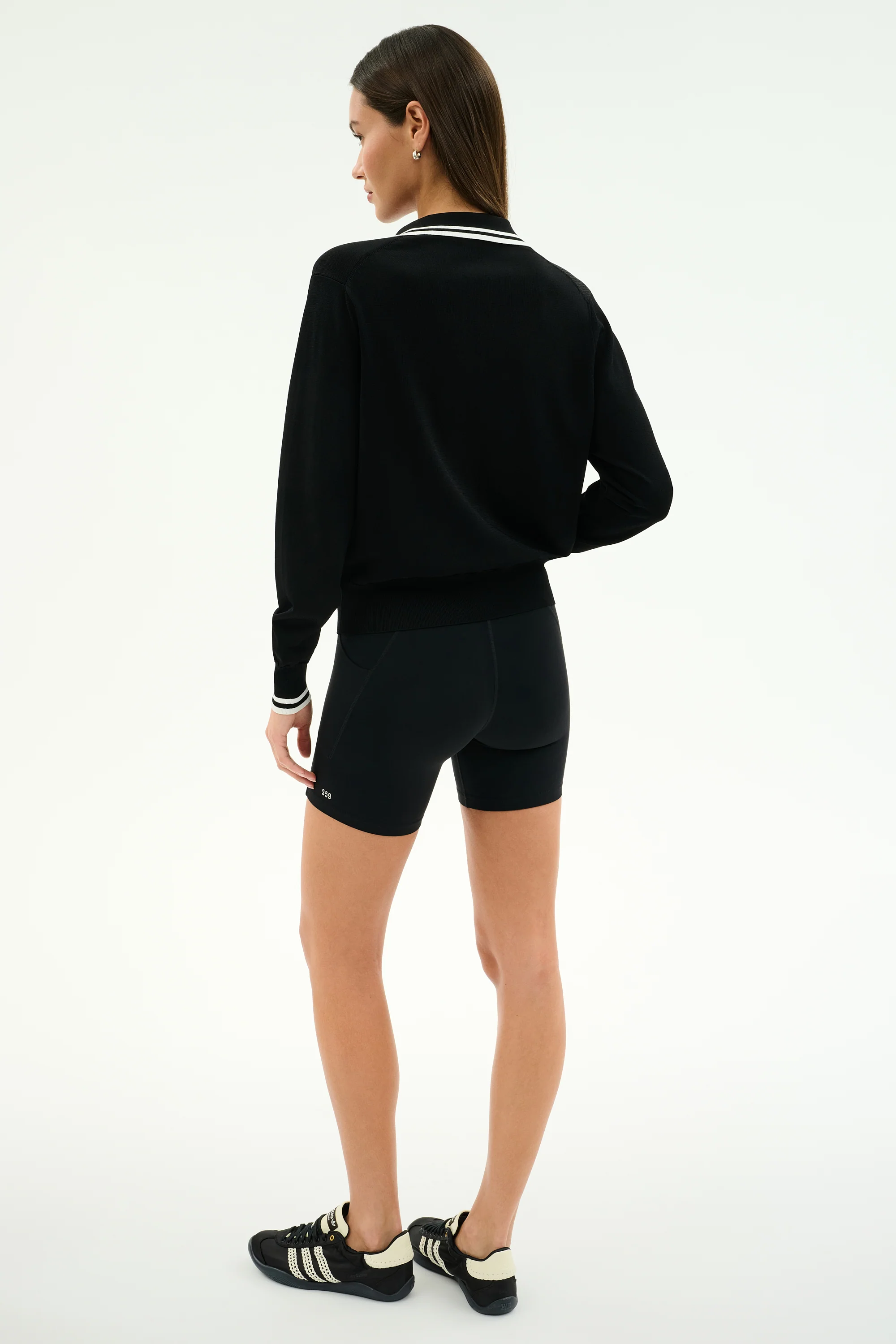Taylor Knit Polo - Black/White - Image 6