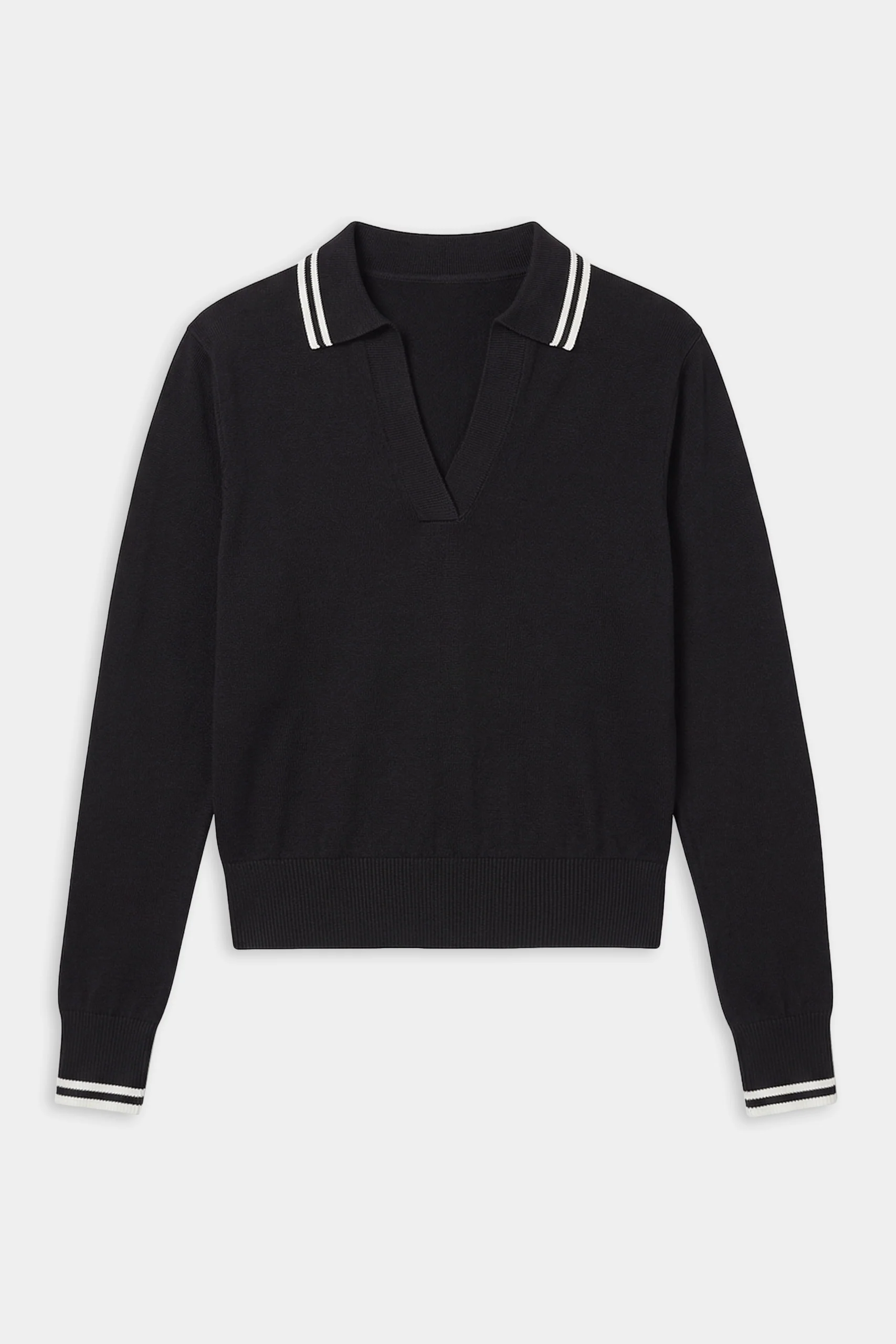 Taylor Knit Polo - Black/White - Image 7