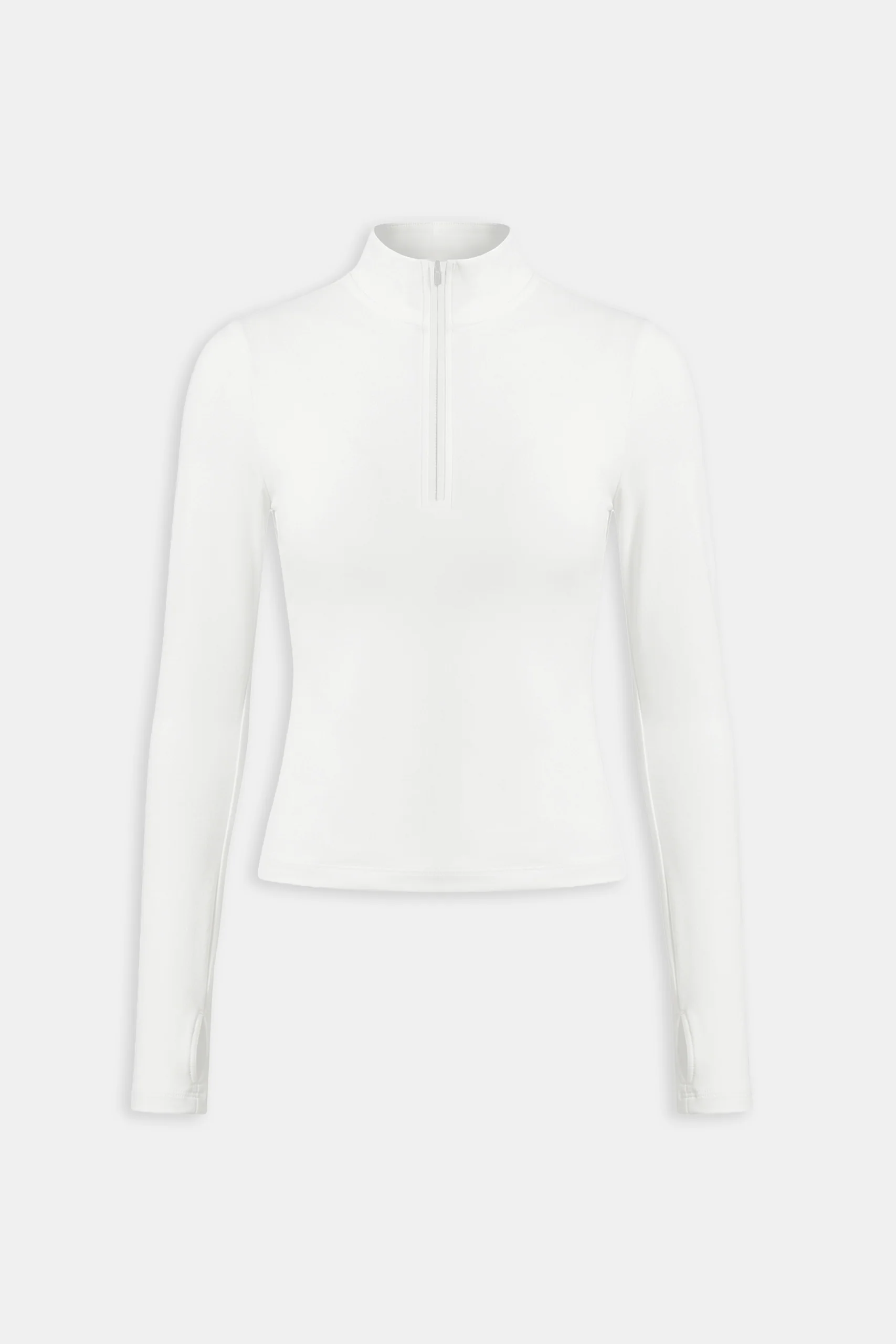 Tess Rigor Half Zip Waist Length - White - Image 7